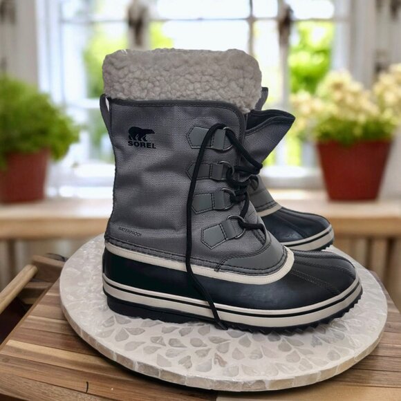 Sorel Winter Carnival WP Women’s Waterproof Boot Size 8.5 Gray Insulated Snow - Picture 11 of 14